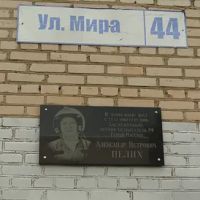 Мемориальная доска на доме Героя России А.П.Пелеха